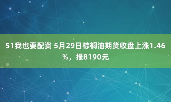 51我也要配资 5月29日棕榈油期货收盘上涨1.46%，报8190元