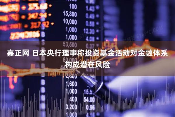 嘉正网 日本央行理事称投资基金活动对金融体系构成潜在风险